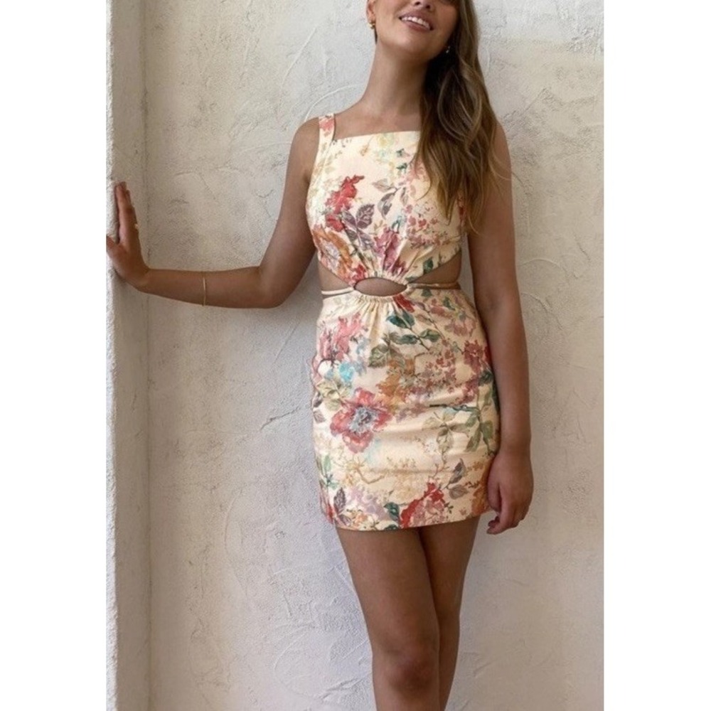 Significant Other Indiana Dress In Picnic Peonies Two Parts Mini Dress Size XS